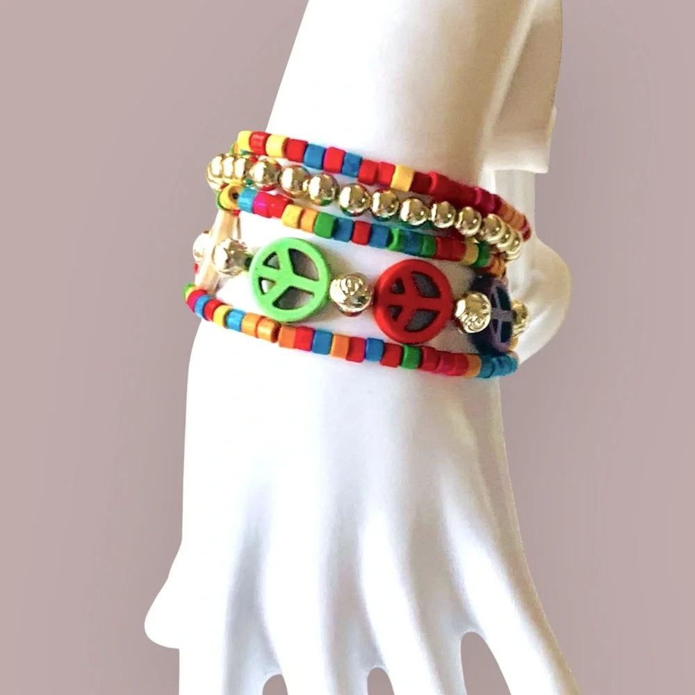 Handmade vibrant wooden